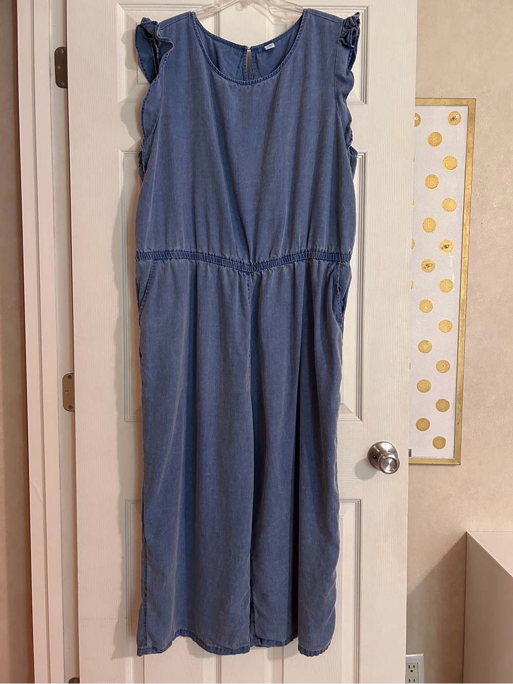 Old Navy Blue Chambray Jumpsuit Size XXL